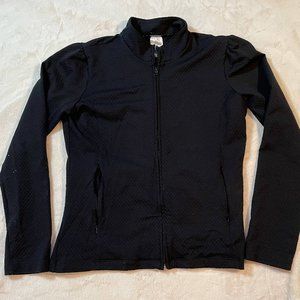 Athleta Black Quilted Zip up Athletic Jacket Size M